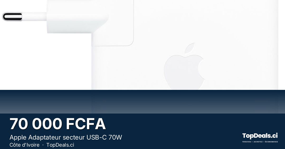 Aperçu du partage – Apple Adaptateur secteur USB-C 70W