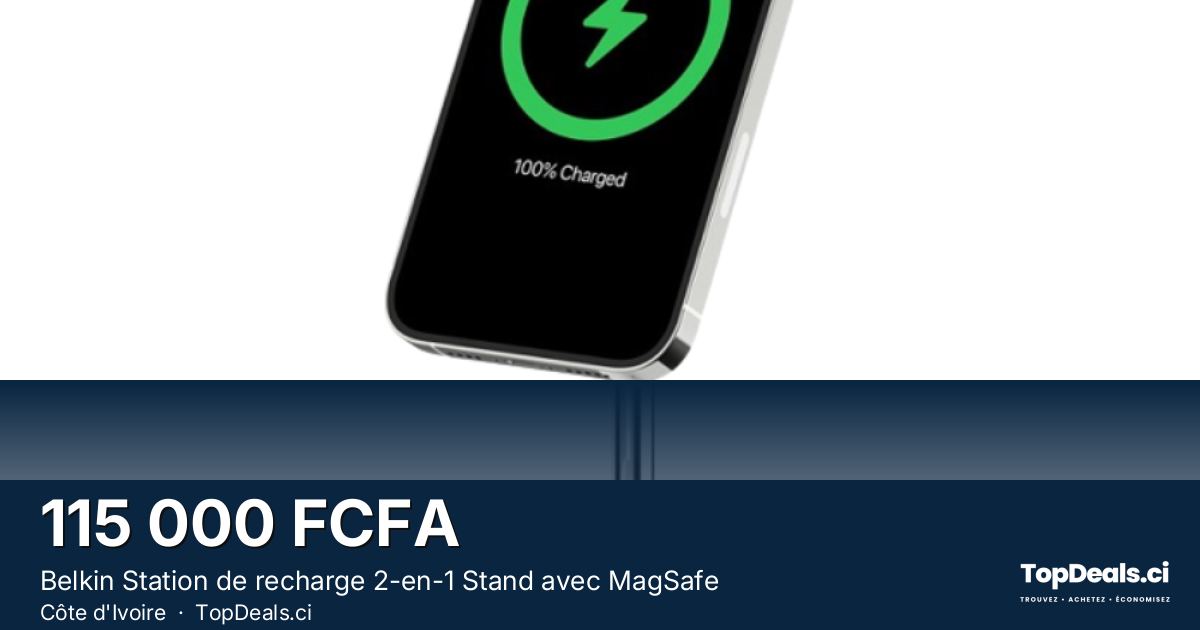 Aperçu du partage – Belkin Station de recharge 2-en-1 Stand avec MagSafe