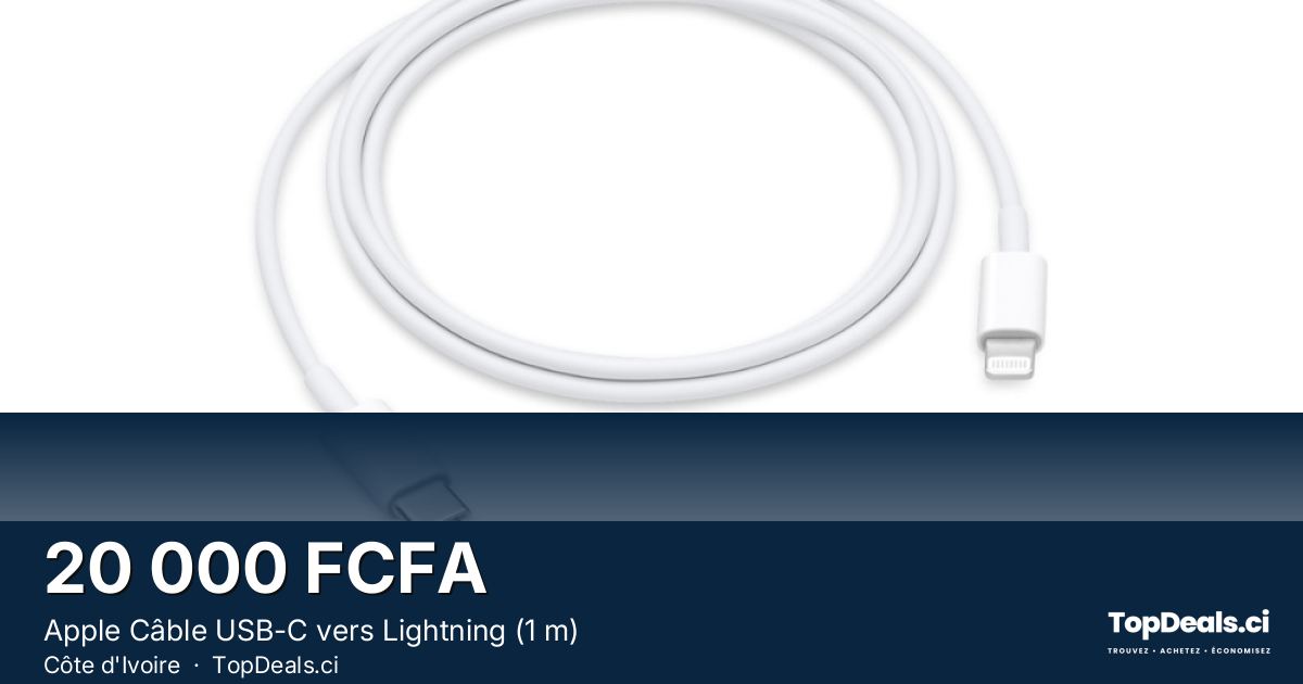 Aperçu du partage – Apple Câble USB-C vers Lightning (1 m)