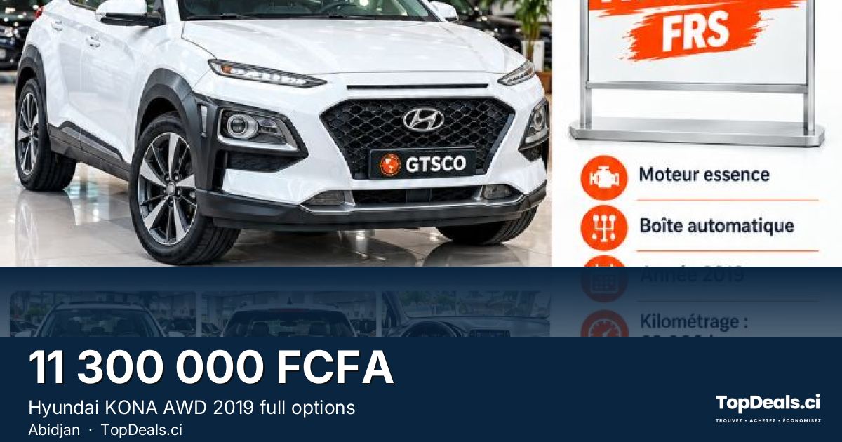 Aperçu du partage – Hyundai KONA AWD 2019 full options 