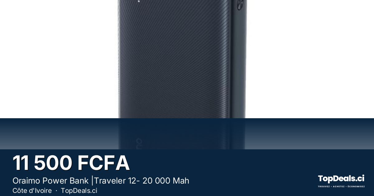Aperçu du partage – Oraimo Power Bank |Traveler 12- 20 000 Mah