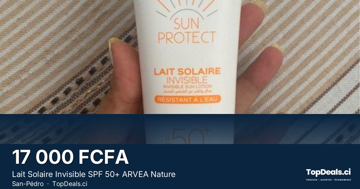 Aperçu du partage – Lait Solaire Invisible SPF 50+ ARVEA Nature