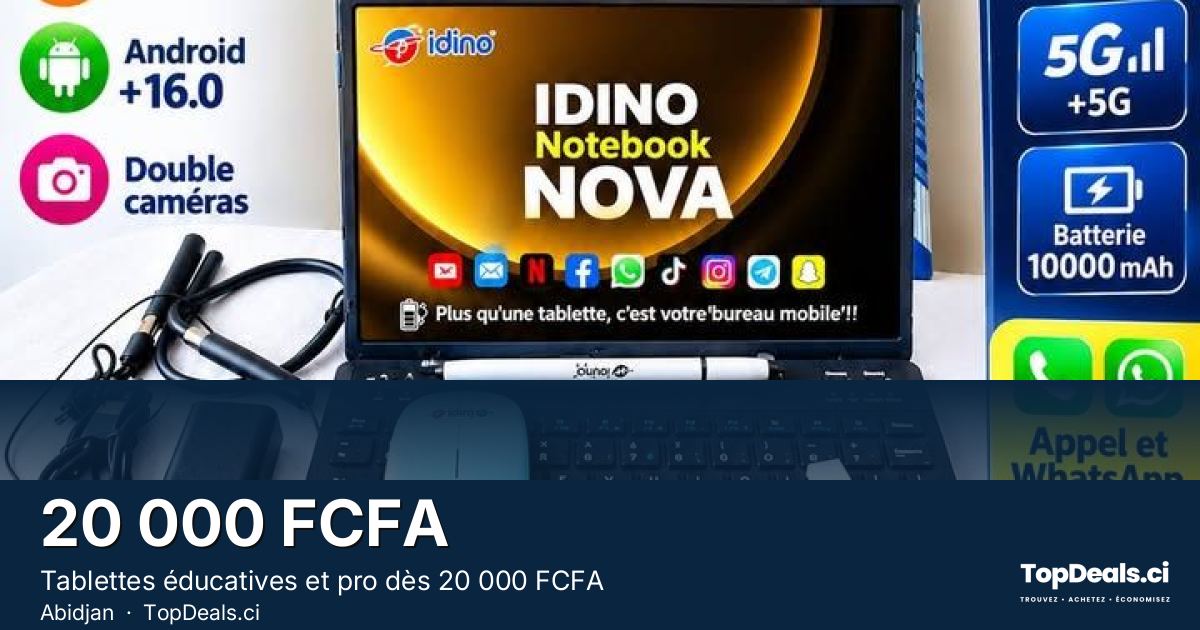 Aperçu du partage – Tablettes éducatives et pro dès 20 000 FCFA