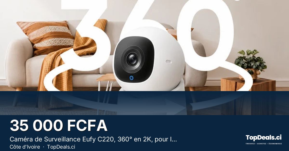Aperçu du partage – Caméra de Surveillance Eufy C220, 360° en 2K, pour Intérieur - Ks