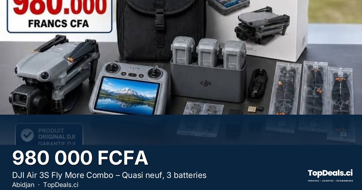 Aperçu du partage – DJI Air 3S Fly More Combo – Quasi neuf, 3 batteries