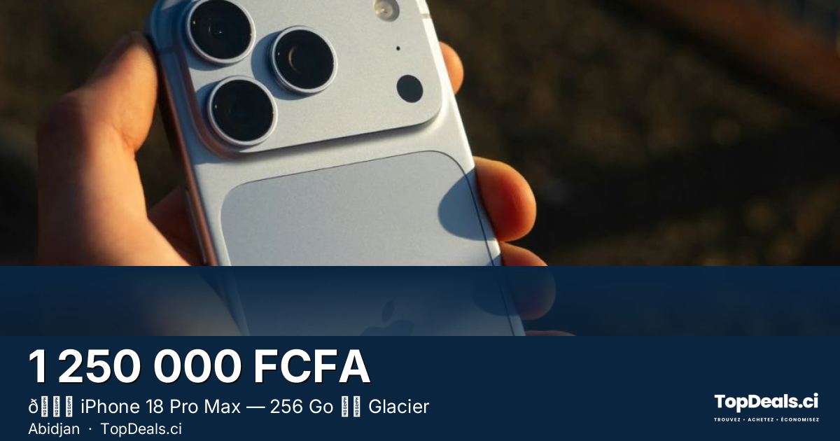 Aperçu du partage – 🍎 iPhone 18 Pro Max — 256 Go ❄️ Glacier