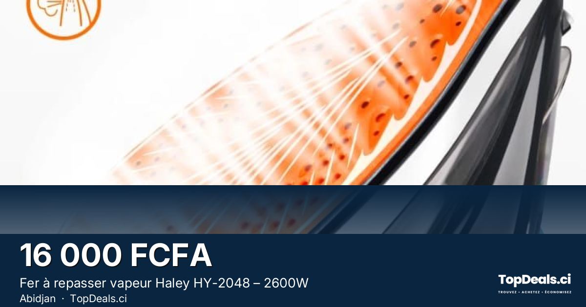 Aperçu du partage – Fer à repasser vapeur Haley HY-2048 – 2600W