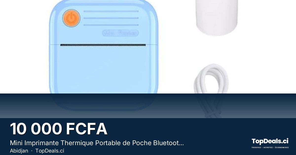 Aperçu du partage – Mini Imprimante Thermique Portable de Poche Bluetooth