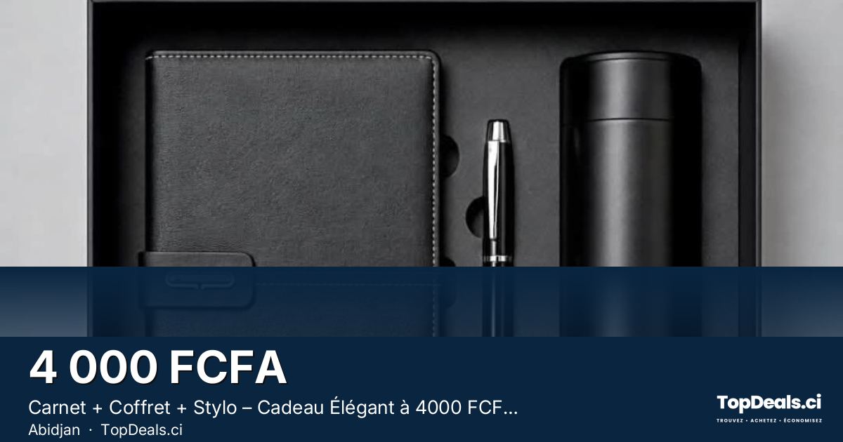 Aperçu du partage – Carnet + Coffret + Stylo – Cadeau Élégant à 4000 FCFA