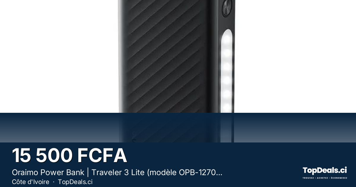 Aperçu du partage – Oraimo Power Bank | Traveler 3 Lite (modèle OPB-1270)-27000mAh 15 W