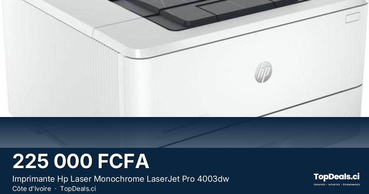 Aperçu du partage – Imprimante Hp Laser Monochrome LaserJet Pro 4003dw