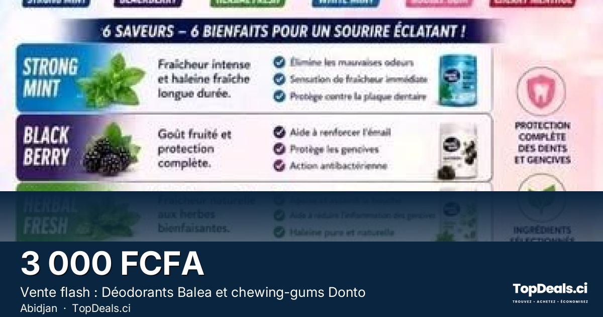 Aperçu du partage – Vente flash : Déodorants Balea et chewing-gums Donto