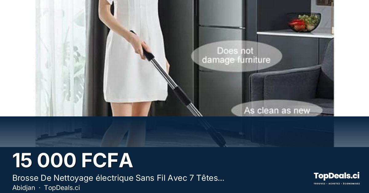 Aperçu du partage – Brosse De Nettoyage électrique Sans Fil Avec 7 Têtes De Brosse Remplaç