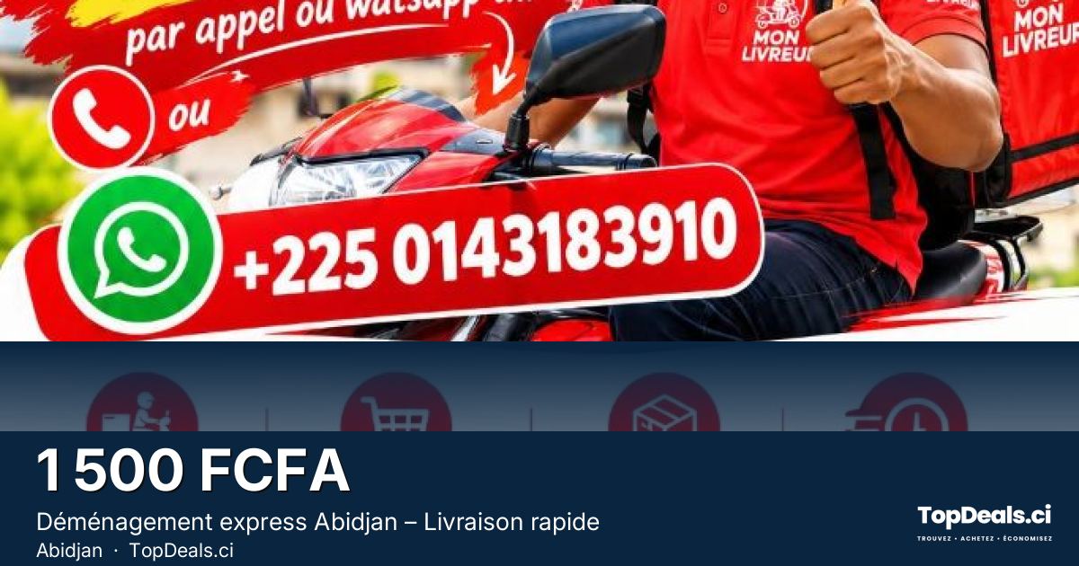 Aperçu du partage – Déménagement express Abidjan – Livraison rapide