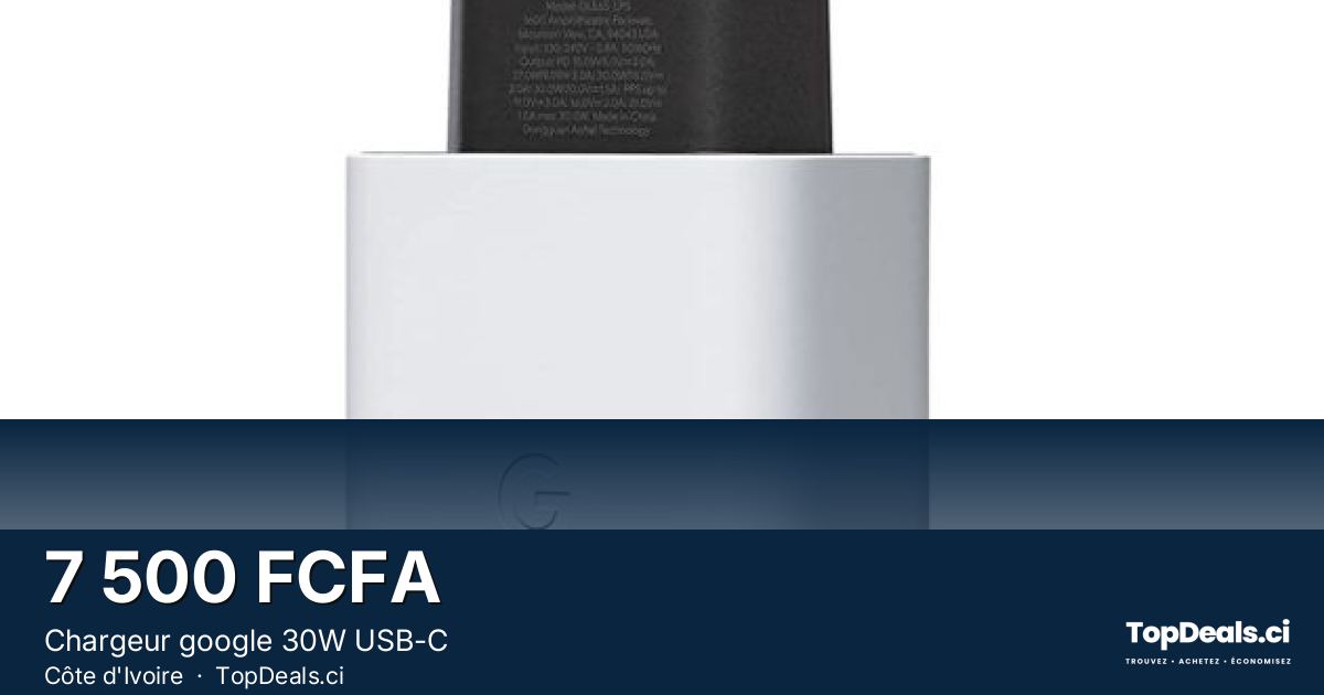 Aperçu du partage – Chargeur google 30W USB-C