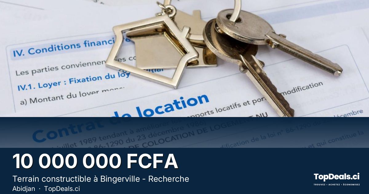 Aperçu du partage – Terrain constructible à Bingerville - Recherche
