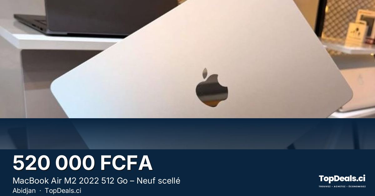 Aperçu du partage – MacBook Air M2 2022 512 Go – Neuf scellé