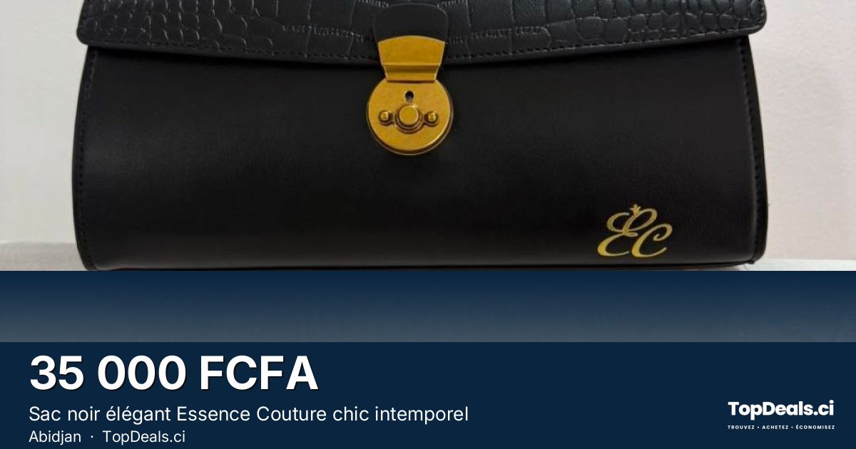 Aperçu du partage – Sac noir élégant Essence Couture chic intemporel
