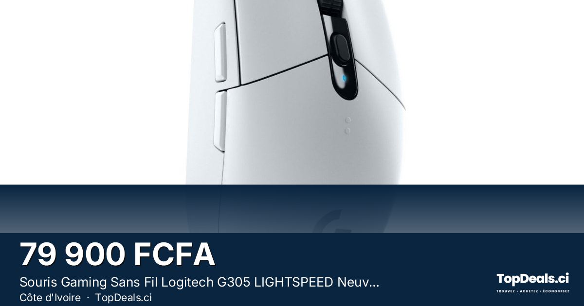 Aperçu du partage – Souris Gaming Sans Fil Logitech G305 LIGHTSPEED Neuve