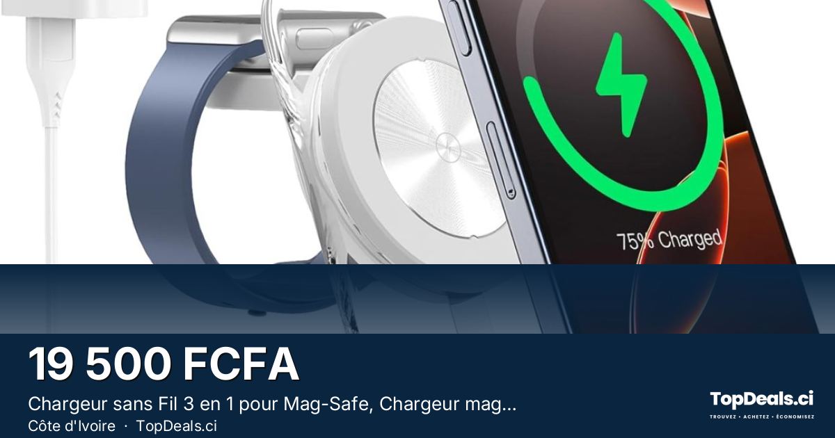 Aperçu du partage – Chargeur sans Fil 3 en 1 pour Mag-Safe, Chargeur magnétique sans Fil Pliable et réglable,