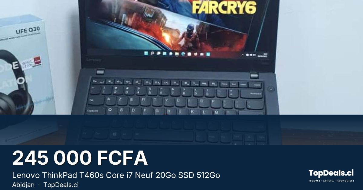 Aperçu du partage – Lenovo ThinkPad T460s Core i7 Neuf 20Go SSD 512Go