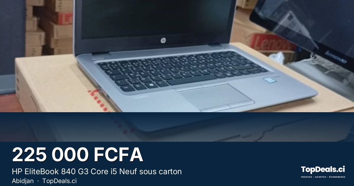 Aperçu du partage – HP EliteBook 840 G3 Core i5 Neuf sous carton