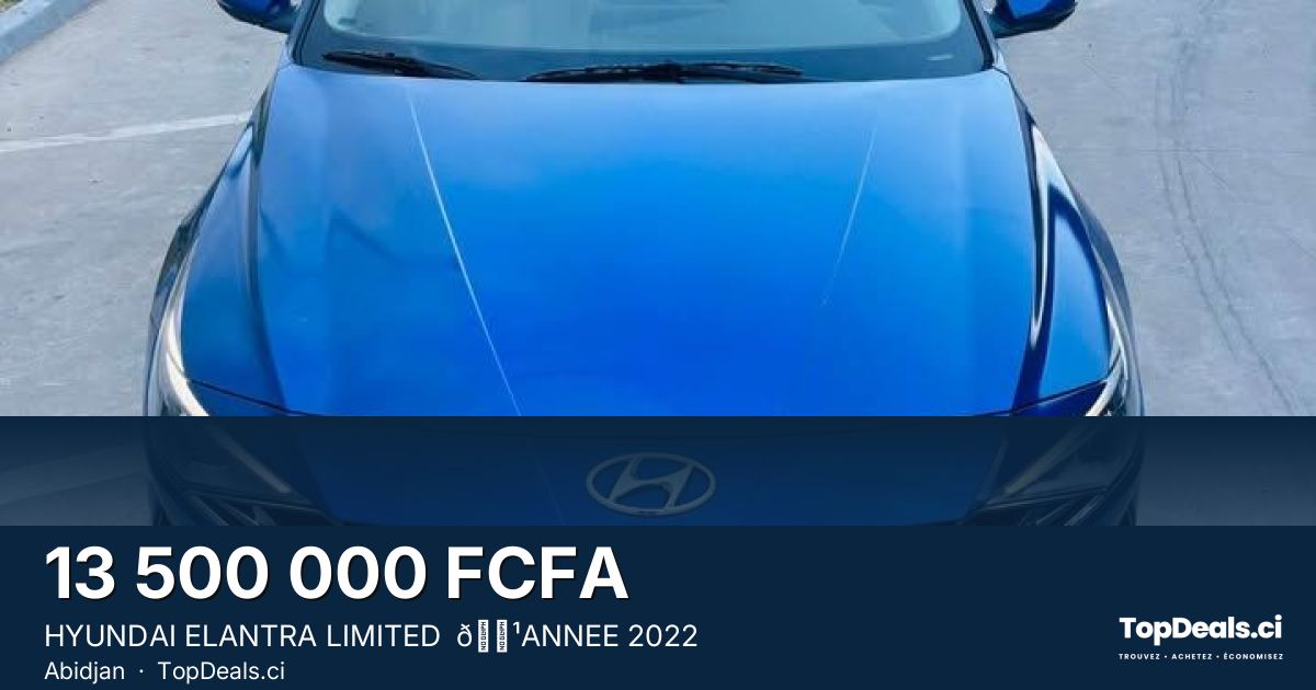 Aperçu du partage – HYUNDAI ELANTRA LIMITED  🔹ANNEE 2022