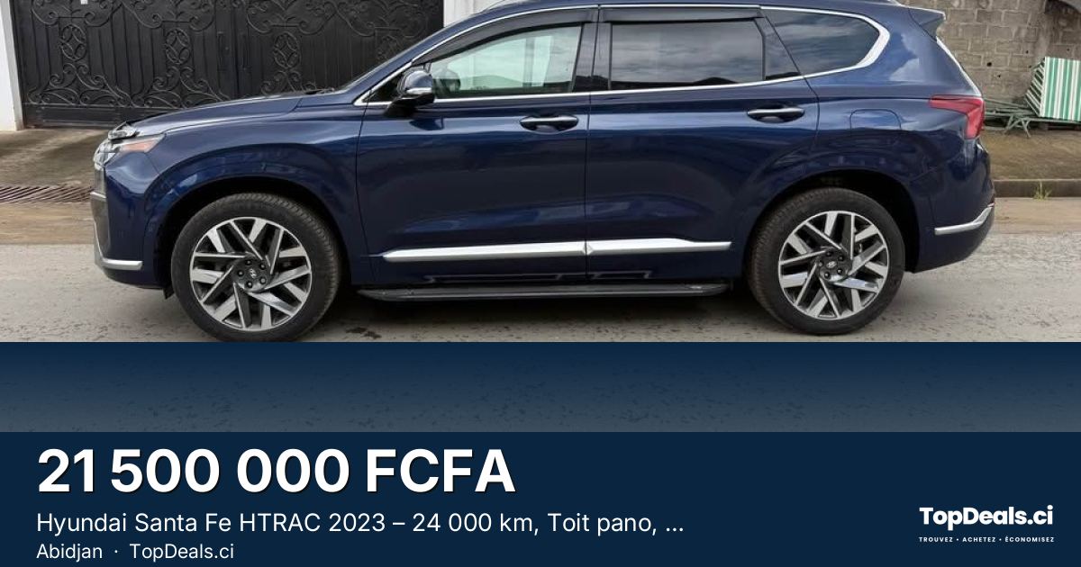 Aperçu du partage – Hyundai Santa Fe HTRAC 2023 – 24 000 km, Toit pano, Cuir