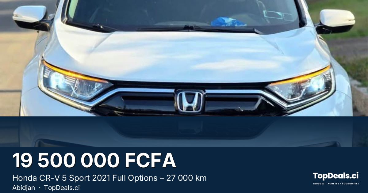Aperçu du partage – Honda CR-V 5 Sport 2021 Full Options – 27 000 km