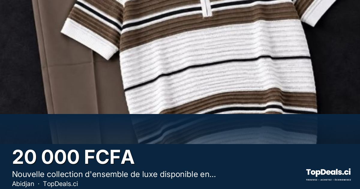 Aperçu du partage – Nouvelle collection d'ensemble de luxe disponible en stock limité. 