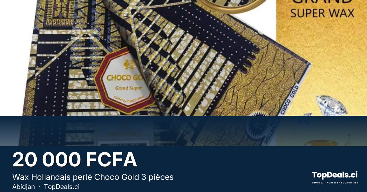 Aperçu du partage – Wax Hollandais perlé Choco Gold 3 pièces