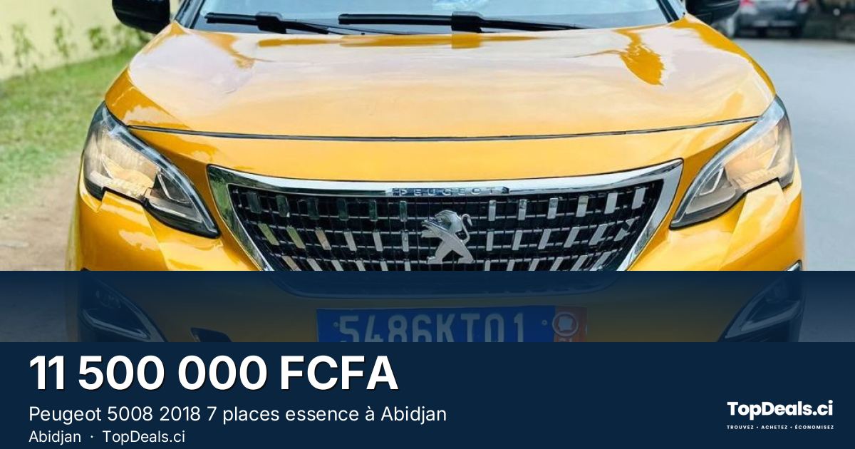 Aperçu du partage – Peugeot 5008 2018 7 places essence à Abidjan