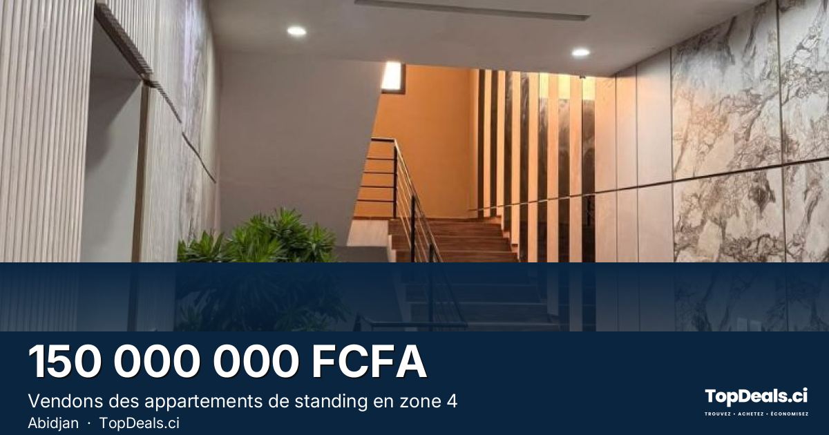 Aperçu du partage – Vendons des appartements de standing en zone 4 