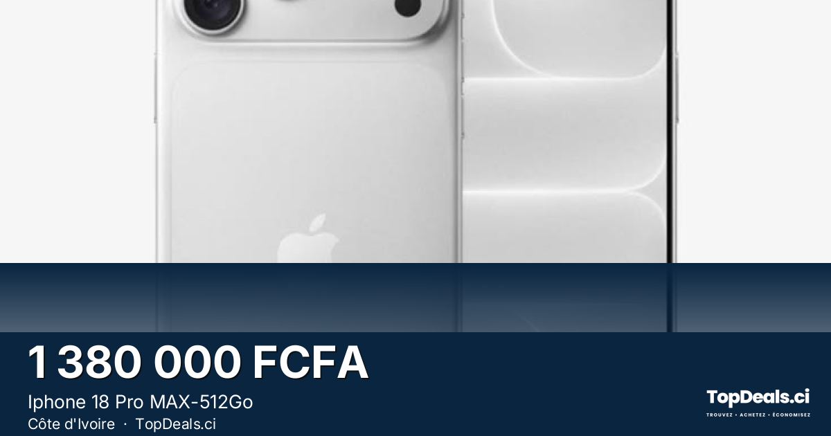 Aperçu du partage – Iphone 18 Pro MAX-512Go