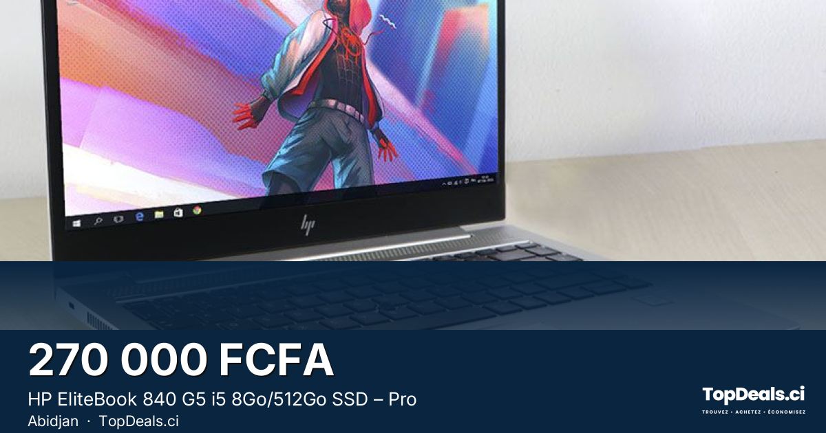 Aperçu du partage – HP EliteBook 840 G5 i5 8Go/512Go SSD – Pro