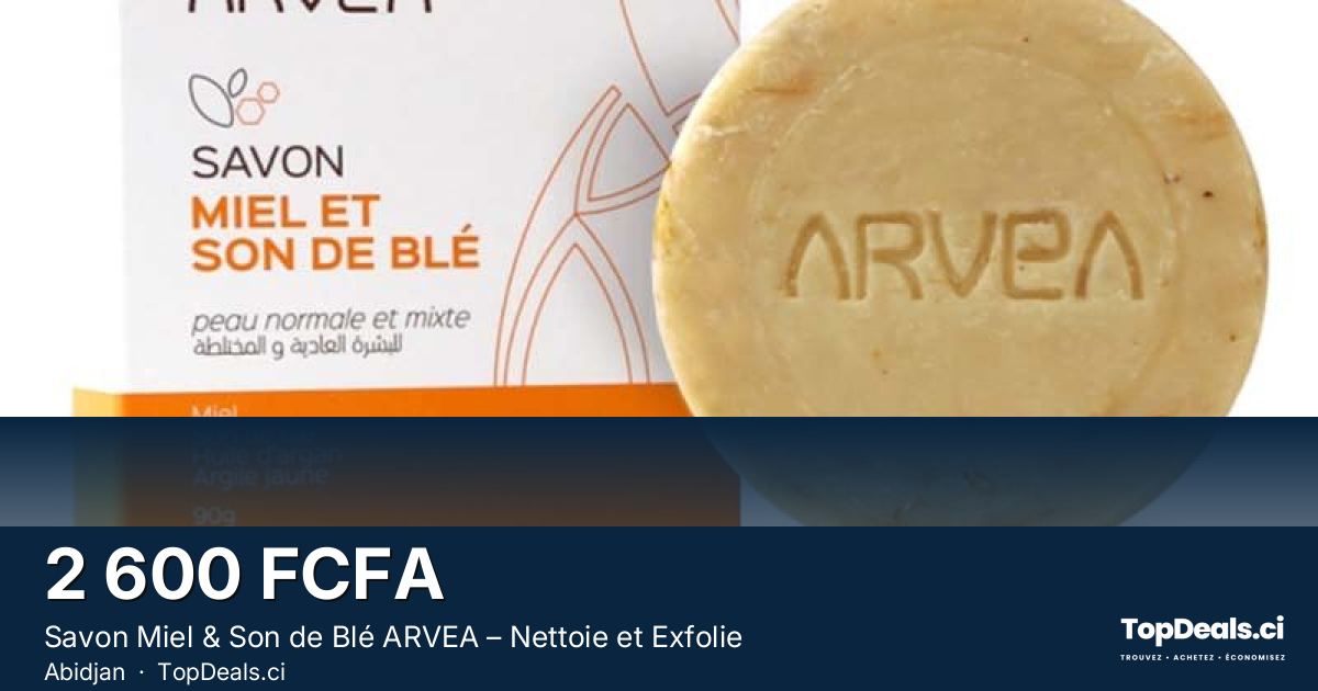 Aperçu du partage – Savon Miel & Son de Blé ARVEA – Nettoie et Exfolie