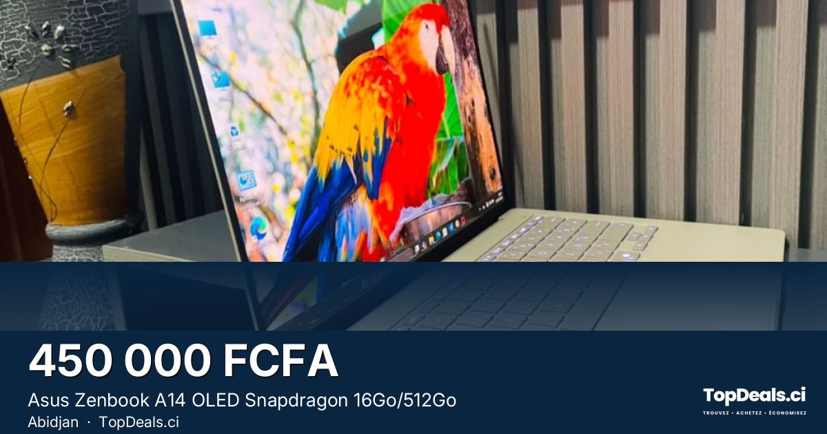 Aperçu du partage – Asus Zenbook A14 OLED Snapdragon 16Go/512Go