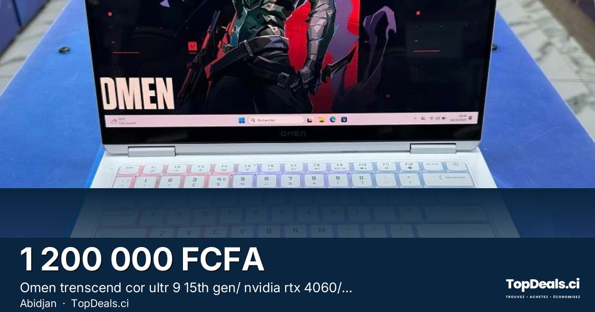Aperçu du partage – Omen trenscend cor ultr 9 15th gen/ nvidia rtx 4060/ 8go dédié
