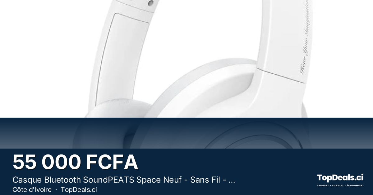 Aperçu du partage – Casque Bluetooth SoundPEATS Space Neuf - Sans Fil - 123 Heures d'autonomie, avec Suppression de
