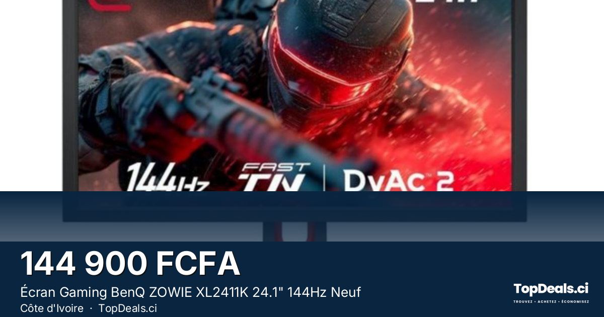 Aperçu du partage – Écran Gaming BenQ ZOWIE XL2411K 24.1" 144Hz Neuf