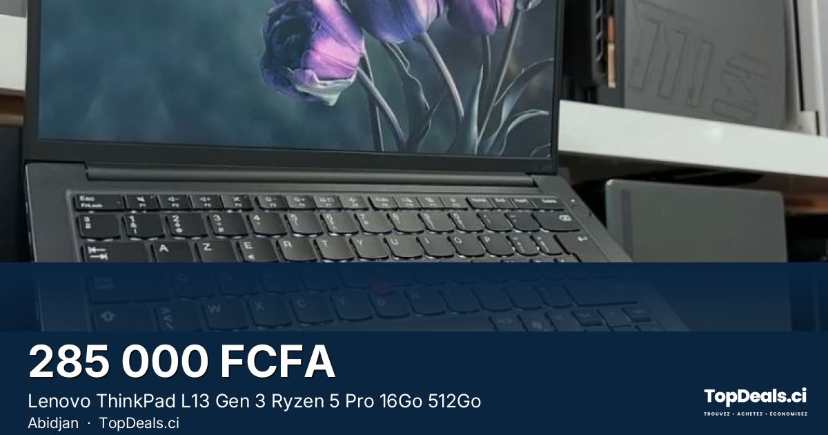 Aperçu du partage – Lenovo ThinkPad L13 Gen 3 Ryzen 5 Pro 16Go 512Go