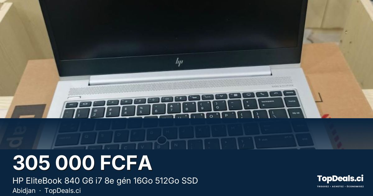 Aperçu du partage – HP EliteBook 840 G6 i7 8e gén 16Go 512Go SSD