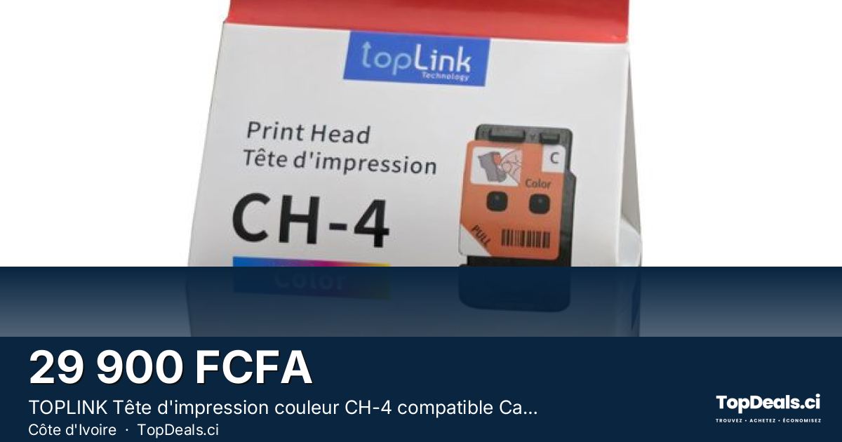 Aperçu du partage – TOPLINK Tête d'impression couleur CH-4 compatible Canon G2410 / G3410