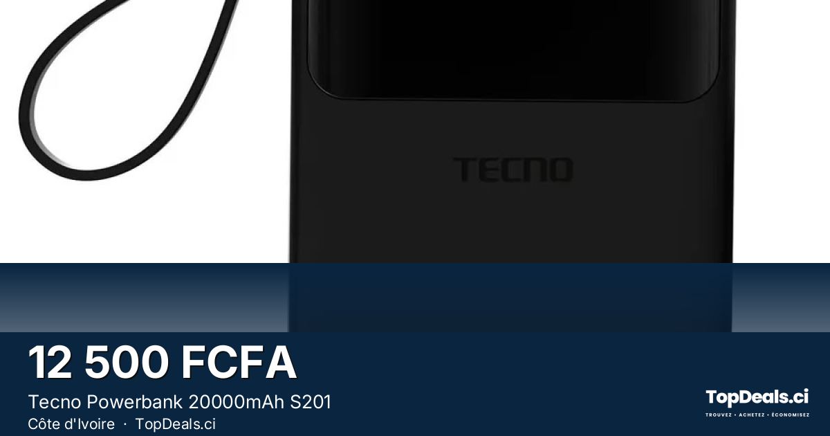 Aperçu du partage – Tecno Powerbank 20000mAh S201
