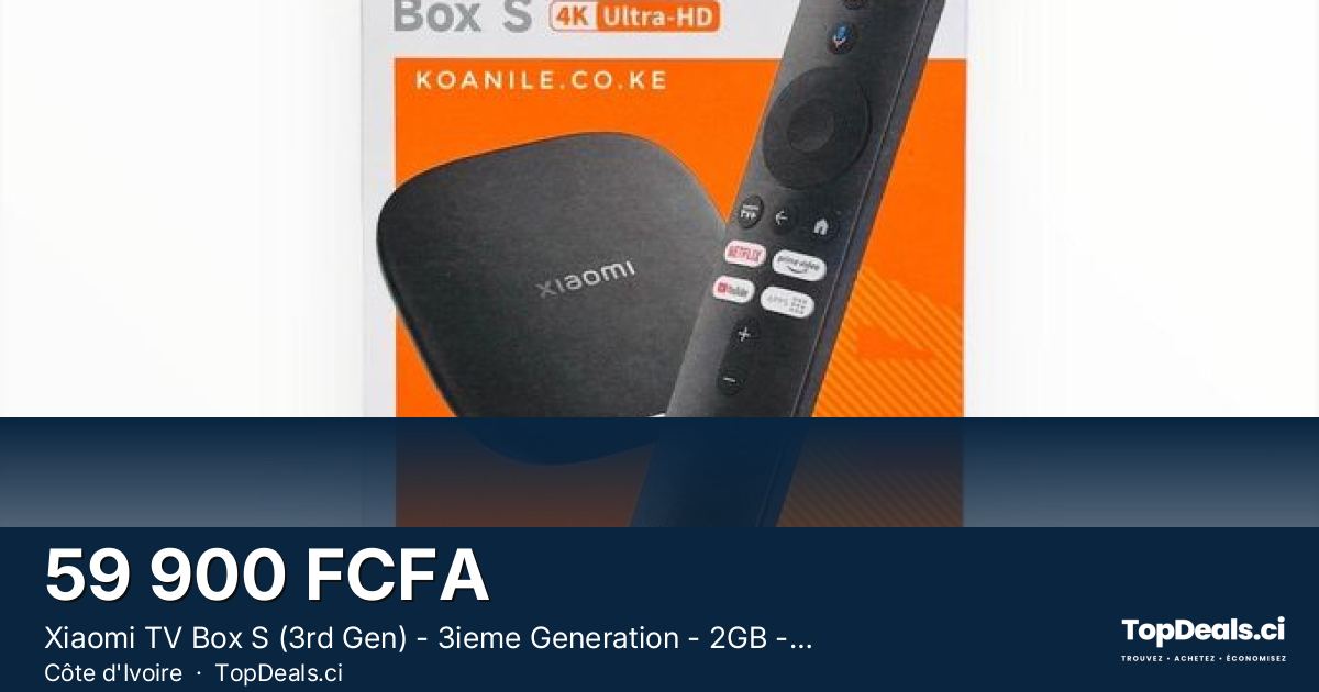 Aperçu du partage – Xiaomi TV Box S (3rd Gen) - 3ieme Generation - 2GB - 32GB - 4K Ultra HD - Android - IP