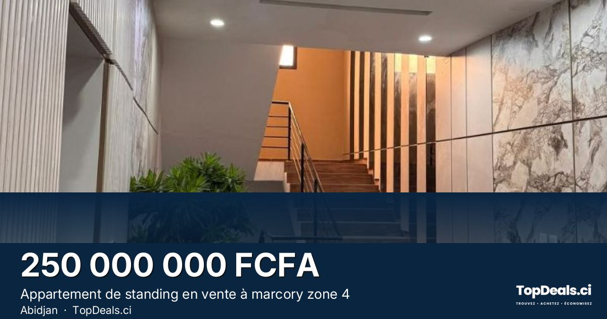 Aperçu du partage – Appartement de standing en vente à marcory zone 4 