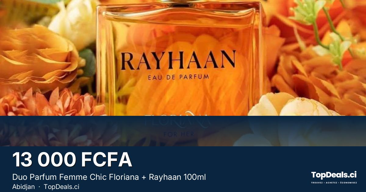 Aperçu du partage – Duo Parfum Femme Chic Floriana + Rayhaan 100ml