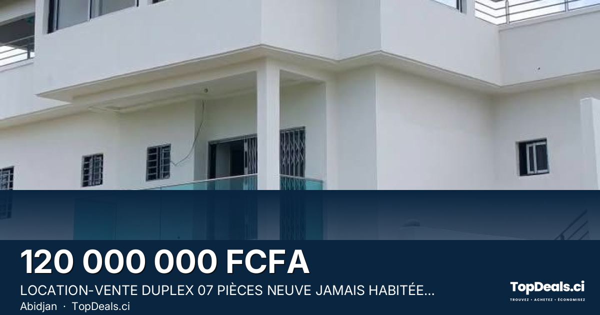 Aperçu du partage – LOCATION-VENTE DUPLEX 07 PIÈCES NEUVE JAMAIS HABITÉE - BINGERVILLE 