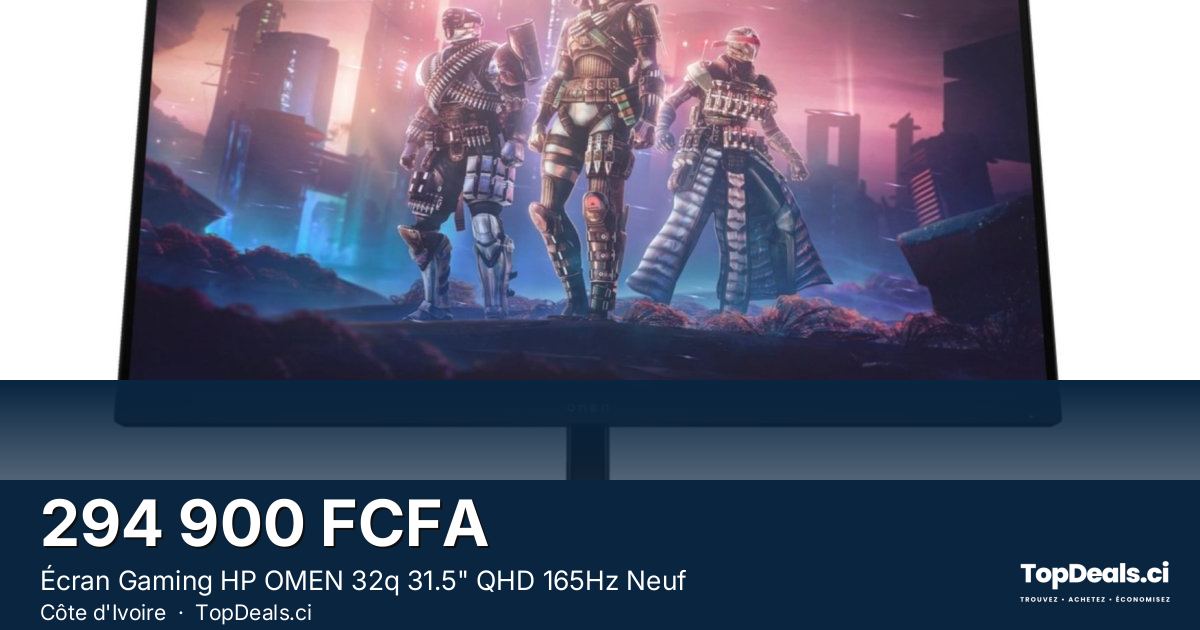 Aperçu du partage – Écran Gaming HP OMEN 32q 31.5" QHD 165Hz Neuf