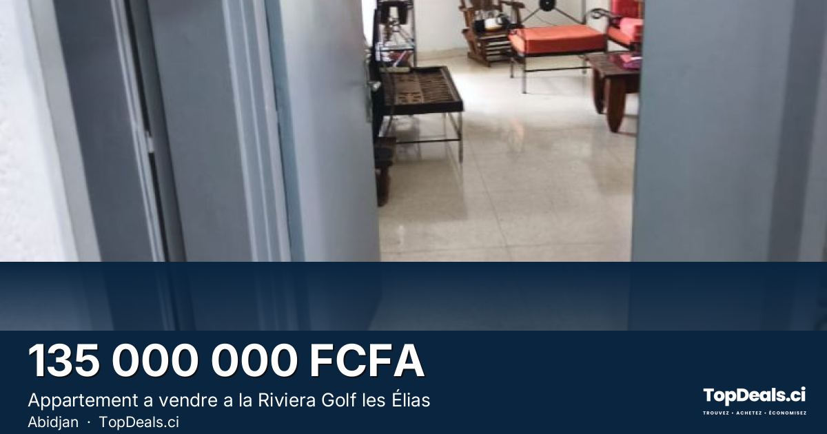 Aperçu du partage – Appartement a vendre a la Riviera Golf les Élias 